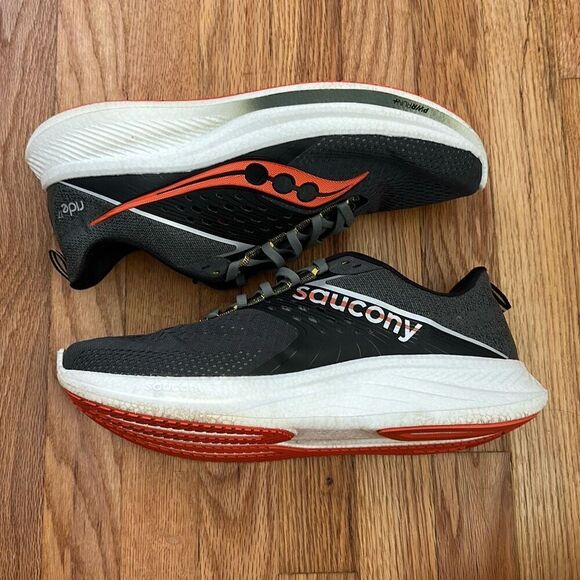 Saucony Ride 17 Shadow Pepper Men’s Size 12 W - Picture 2 of 10